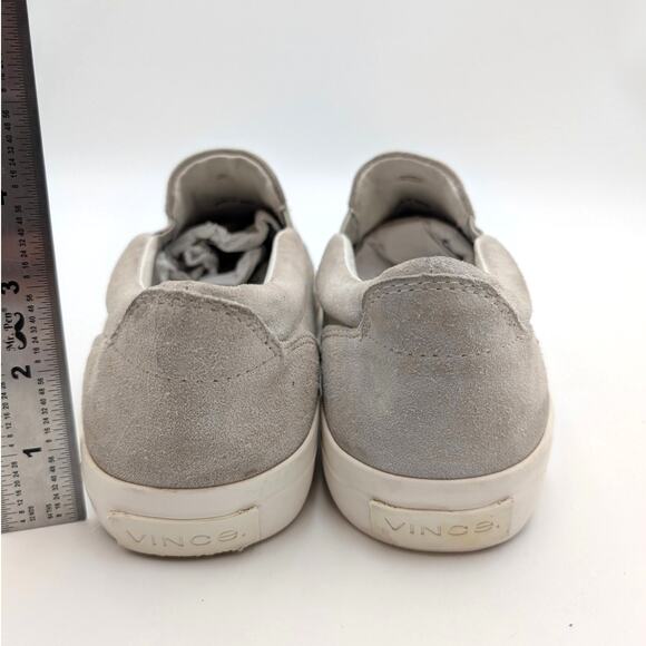 Vince Fairfax Suede Slip-On Sneaker Shoes Round Toe Men's Smoke Size US8M EU41 - Picture 5 of 12